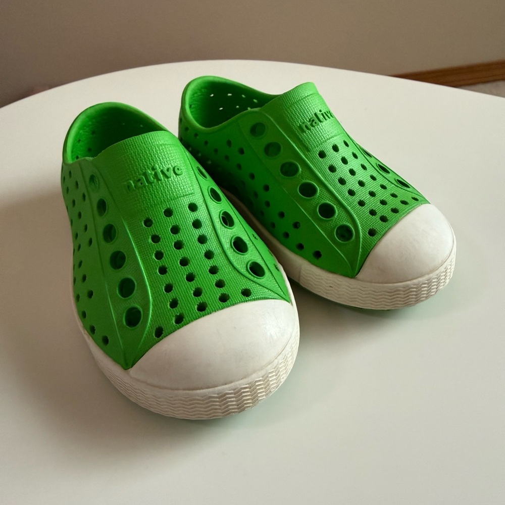 Native Kids Bright Green Shoes